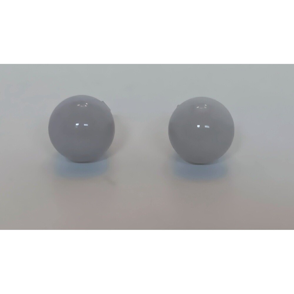Vintage Goldtone Light Lavender Jade Stud Earrings 9 mm
